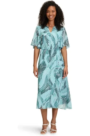 Betty & Co Dames, Jurken, Groen, Maat: M Leer