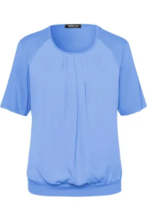 Frank Walder Dames, Blouses & Shirts, Blauw, Maat: 5XL