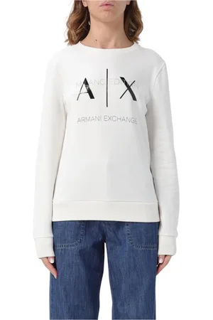 Armani Exchange Dames, Sweatshirts & Hoodies, Wit, Maat: XS Katoen