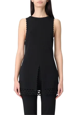 Twin-Set Dames, Tops, Zwart, Maat: S Viscose