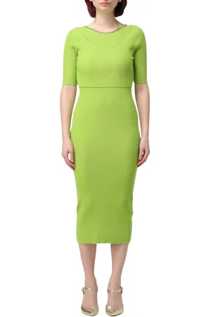 Liu Jo Dames, Jurken, Groen, Maat: M Viscose