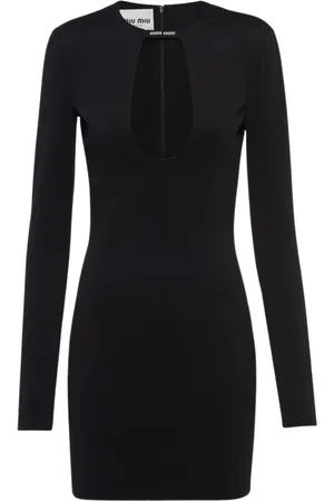 Miu Miu Dames, Jurken, Zwart, Maat: 2XS Wol