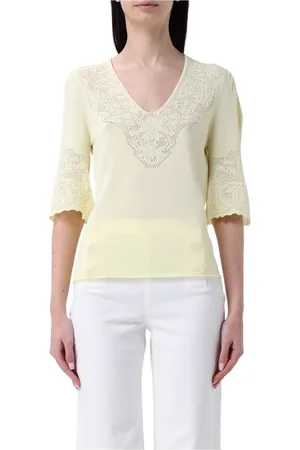 Twin-Set Dames, Blouses & Shirts, Geel, Maat: S