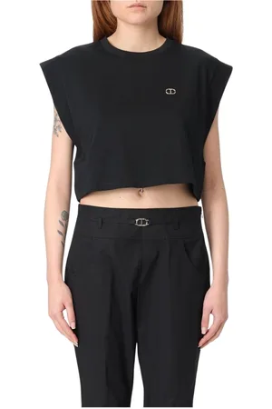 Twin-Set Dames, Tops, Zwart, Maat: L