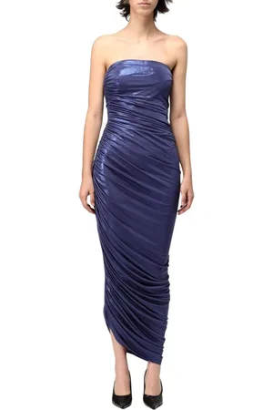 Norma Kamali Dames, Jurken, Blauw, Maat: S Jersey