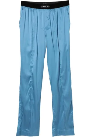 Tom Ford Heren, Broeken, Blauw, Maat: M Zijde