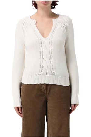 Max Mara Dames, Truien, Wit, Maat: M Katoen