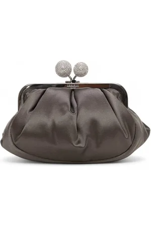 Max Mara Dames, Tassen, Grijs, Maat: ONE Size Satijn