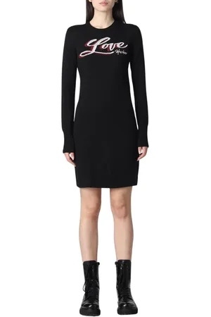 Moschino Dames, Jurken, Zwart, Maat: L Viscose