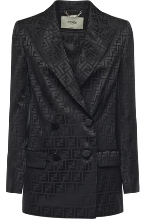 Fendi Dames, Jassen, Zwart, Maat: 3XS Zijde