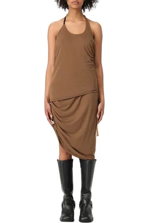 Helmut Lang Dames, Jurken, Bruin, Maat: S Viscose