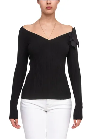 Elisabetta Franchi Dames, Truien, Zwart, Maat: L