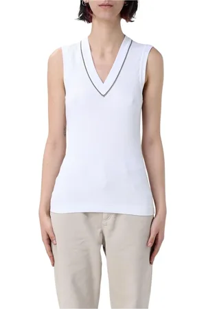 Brunello Cucinelli Dames, Tops, Wit, Maat: XS Zijde