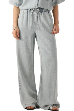 Catwalk Junkie Dames, Broeken, Grijs, Maat: S Denim