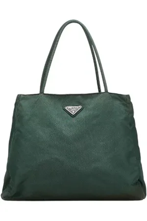 Prada Dames, Pre-owned, Groen, Maat: ONE Size Nylon