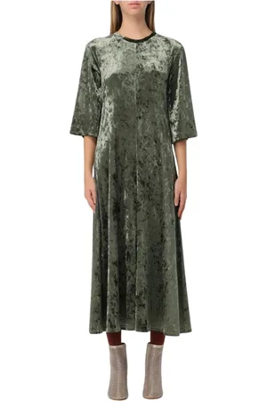 FORTE FORTE Dames, Jurken, Groen, Maat: XS Velours