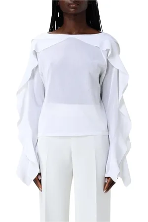 Alberta Ferretti Dames, Truien, Wit, Maat: S Wol