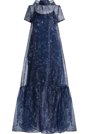 Staud Dames, Jurken, Blauw, Maat: M