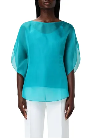 GIANLUCA CAPANNOLO Dames, Blouses & Shirts, Groen, Maat: L Zijde