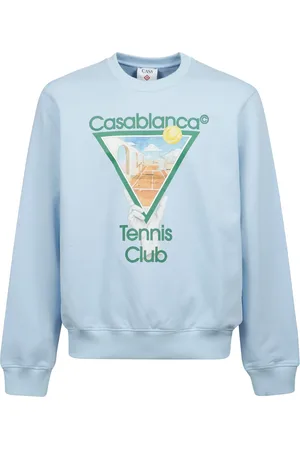 Casablanca Heren, Sweatshirts & Hoodies, Blauw, Maat: L Katoen