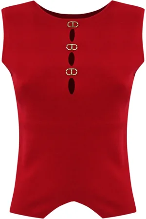 Twin-Set Dames, Tops, Rood, Maat: XS Zijde