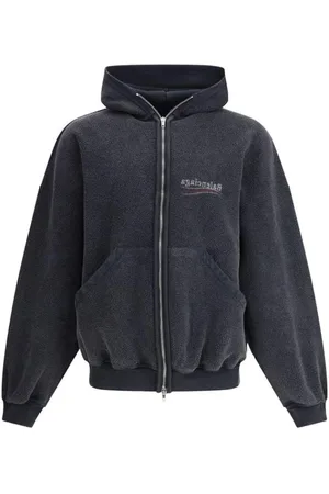 Balenciaga Heren, Sweatshirts & Hoodies, Zwart, Maat: M Katoen