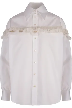 Alexander McQueen Dames, Blouses & Shirts, Wit, Maat: XS