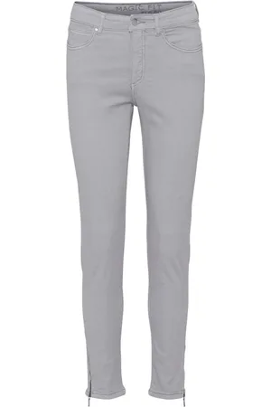 C.ro Dames, Jeans, Grijs, Maat: L Katoen