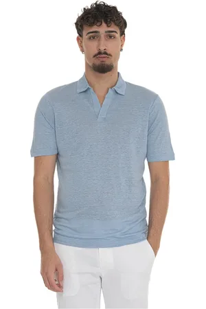Gran Sasso Heren, Tops, Blauw, Maat: 4XL Linnen