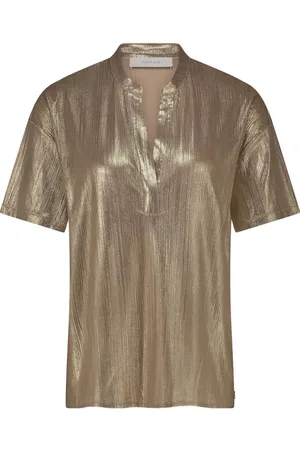 NUKUS Dames, Blouses & Shirts, Geel, Maat: XL Poliester