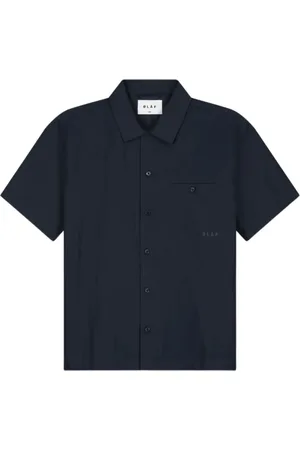 OLAF HUSSEIN Heren, Overhemden, Blauw, Maat: XL Linnen