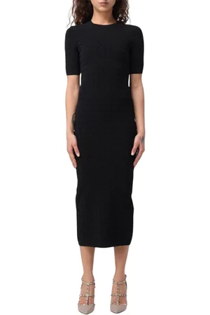 VALENTINO Dames, Jurken, Zwart, Maat: S
