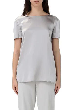 Max Mara Dames, Blouses & Shirts, Grijs, Maat: L Zijde