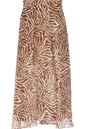 Brunello Cucinelli Dames, Rokken, Bruin, Maat: S Zijde
