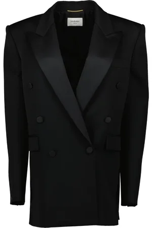 Saint Laurent Dames, Jassen, Zwart, Maat: M Wol