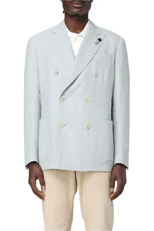 LARDINI Heren, Pakken, Blauw, Maat: M Wol
