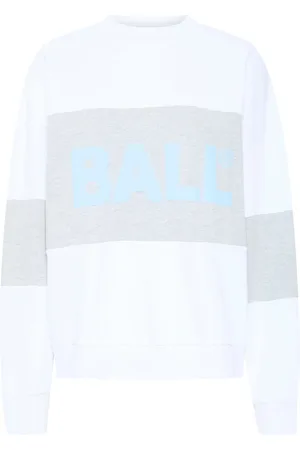 Ball Dames, Sweatshirts & Hoodies, Wit, Maat: L Katoen