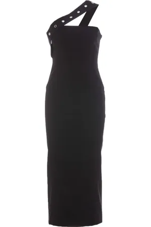 Patrizia Pepe Dames, Jurken, Zwart, Maat: 2XS Poliester