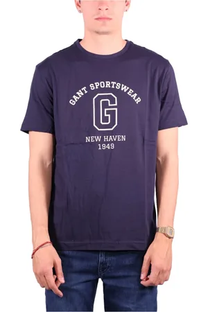 GANT Heren, Tops, Blauw, Maat: L Katoen
