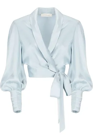 ZIMMERMANN Dames, Blouses & Shirts, Blauw, Maat: XS Zijde