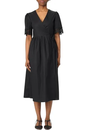 Twin-Set Dames, Jurken, Zwart, Maat: XL Katoen