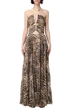 Roberto Cavalli Dames, Jurken, Bruin, Maat: M