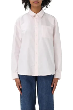 A.P.C. Dames, Blouses & Shirts, Roze, Maat: S Katoen
