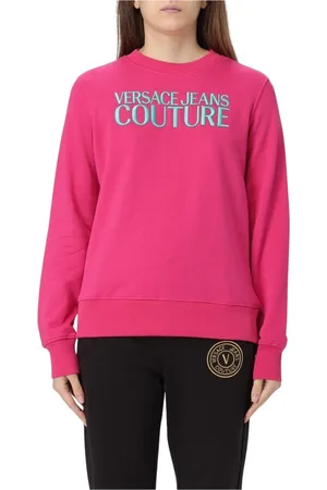 VERSACE Dames, Sweatshirts & Hoodies, Roze, Maat: L Katoen