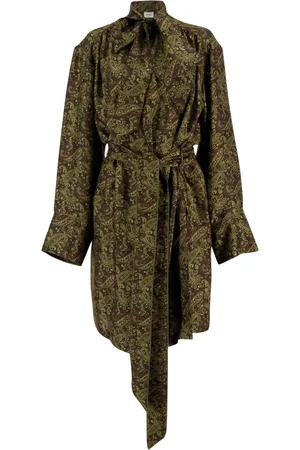 Saint Laurent Dames, Blouses & Shirts, Groen, Maat: M Zijde