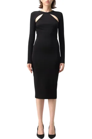 Pinko Dames, Jurken, Zwart, Maat: XS Viscose