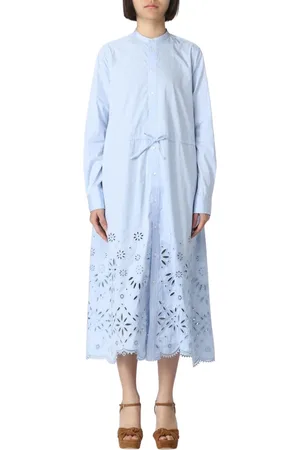 Ralph Lauren Dames, Jurken, Blauw, Maat: S Katoen