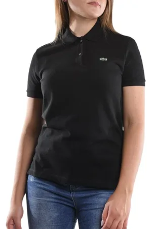 Lacoste Dames, Tops, Zwart, Maat: M Katoen