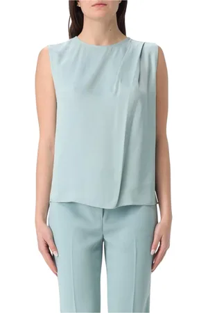 Twin-Set Dames, Tops, Blauw, Maat: 2XS Zijde