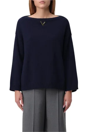 VALENTINO Dames, Truien, Blauw, Maat: S Kasjmier